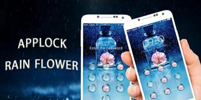 برنامه‌نما AppLock Theme Rain Flower عکس از صفحه