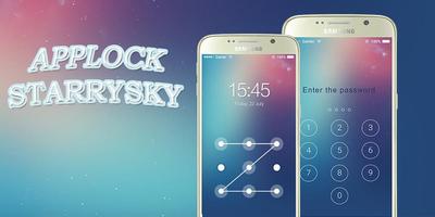 AppLock Theme Starrysky الملصق