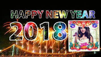 Happy New Year 2018 Photo Frame poster