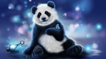 Panda Cute Anime Screensaver capture d'écran 1