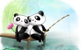 Panda Cute Anime Screensaver capture d'écran 2