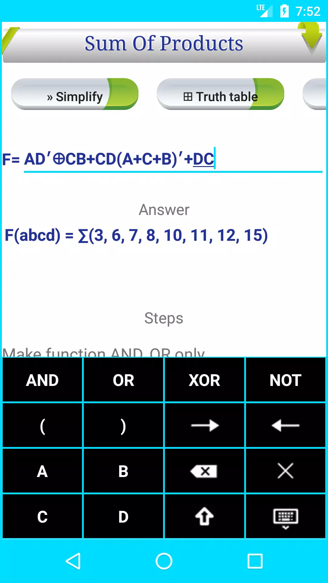 Descarga de APK de Boolean Calculator para Android