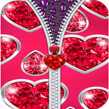 Valentines Zipper Lock Screen आइकन