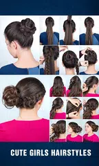 Baixar Tutorial bonito de penteado para meninas, passo a APK
