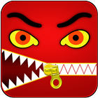 Angry Monster Lock - Zipper ikon