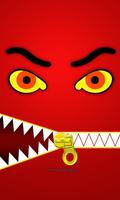 Angry Monster Lock - Zipper captura de pantalla 2