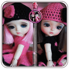 Cute Dolls Lock - Zipper icône