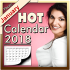 Calendar Photo Frame 2018 - Hot Girls Photo Editor ícone