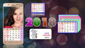 Calendar Photo Frame 2018 - Hot Girls Photo Editor imagem de tela 3