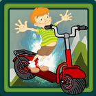 Scooter boy club race run icon