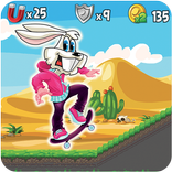 looney bunny skater : skyline