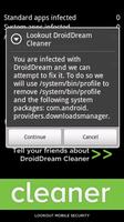 DroidDream Malware Cleaner स्क्रीनशॉट 1