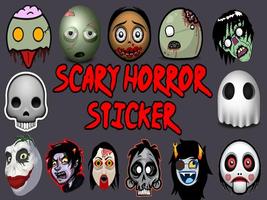 Scary Horror Sticker Poster