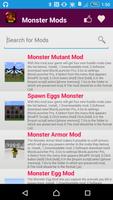 Monster Mod For MCPE' 스크린샷 1