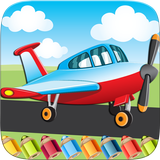 Flying on Plane Coloring Book иконка