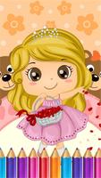 Sweet Little Girl ColoringBook পোস্টার