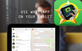 steps whatsapp on tablet Plakat