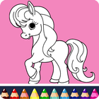 Unicorn coloring book icône