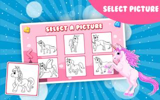 Unicorn coloring book screenshot 1