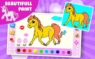 Unicorn coloring book screenshot 2