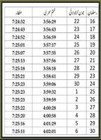 Ramadan Timings Pakistan 2016 स्क्रीनशॉट 2