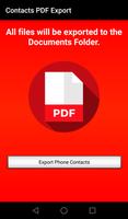 Phone Contacts PDF Export capture d'écran 1