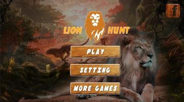 Poster Lion Hunt 3D