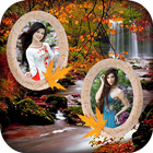 Autumn dual photo frame icono