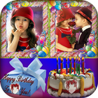 Birthday Cake Dual Photo Frame icon