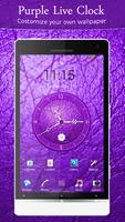 Purple Clock Live Wallpaper Affiche