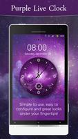 Purple Clock Live Wallpaper capture d'écran 1