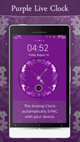 Purple Clock Live Wallpaper capture d'écran 2