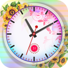 Flower Clock Live Wallpaper أيقونة