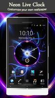 Neon Clock Live Wallpaper 포스터