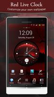 Red Clock Live Wallpaper โปสเตอร์