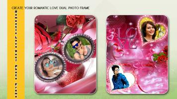Romantic Love Dual photo Frame syot layar 3