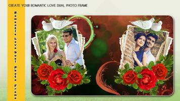 Romantic Love Dual photo Frame syot layar 2