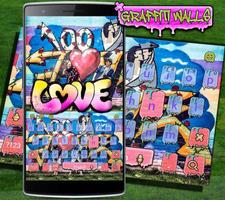 Liebe Kuss Graffiti Tastatur Thema Love Kiss Plakat