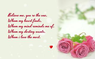 Love messages and romantic images Affiche