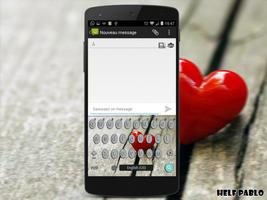 Love keyboard theme capture d'écran 3