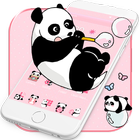Niedlich Panda Thema Cute Panda Zeichen