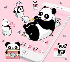 Mignon Panda theme Cute Panda Affiche