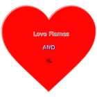 Icona Love Flames And Percentage