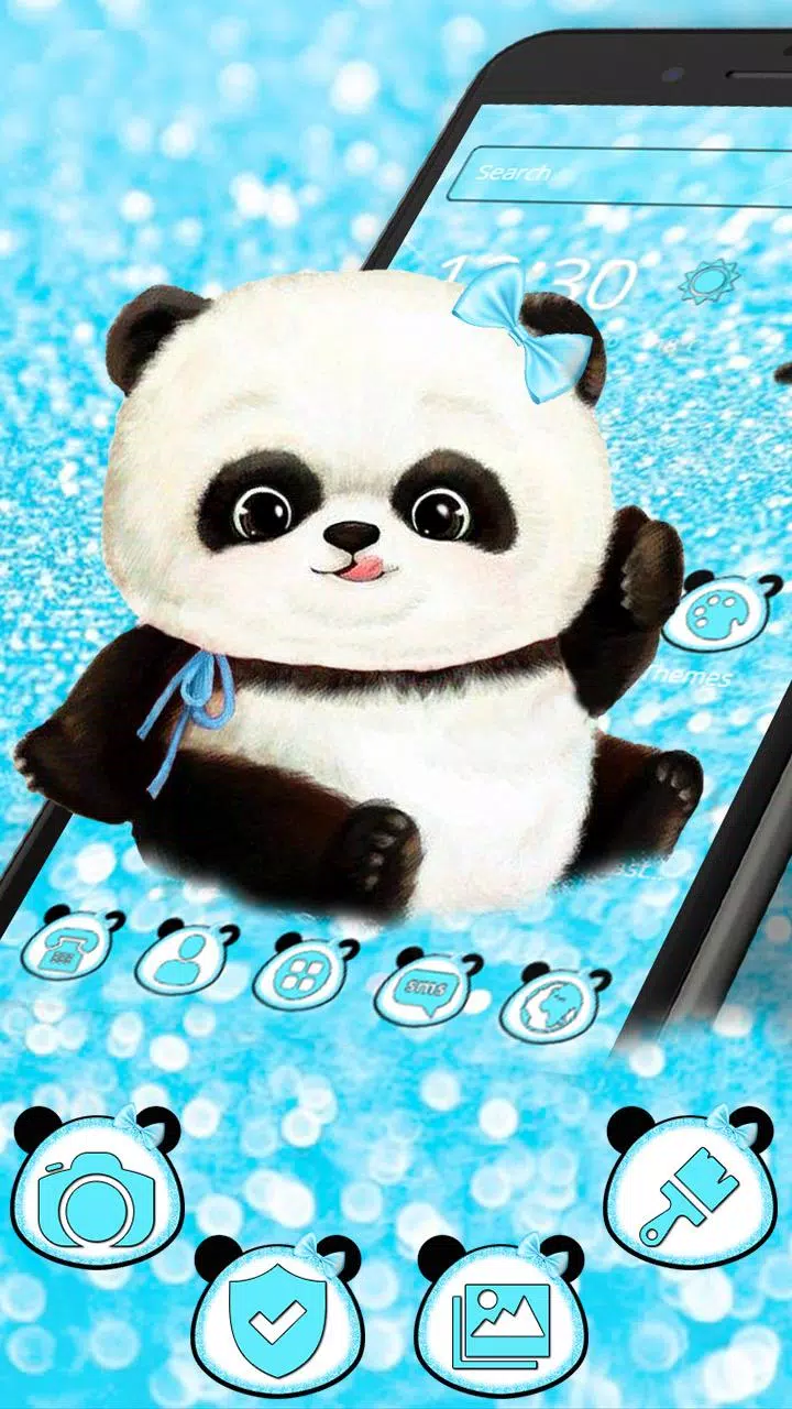 Lovely Blue Panda Glitter Theme APK for Android Download Lovely Blue Panda Glitter Theme APK for Android Download