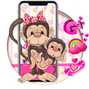 Güzel Kahverengi Maymun Teması APK