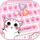 Schön Katze Tastatur Thema Rosa Kitty Lovely cat Zeichen