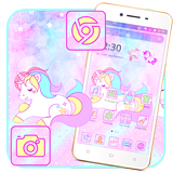 Cute Dreamy Unicorn Theme ikona