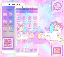 Poster Cute Dreamy Unicorn Theme