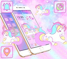 Cute Dreamy Unicorn Theme captura de pantalla 2