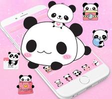 Fofa panda tema Cute Panda Cartaz